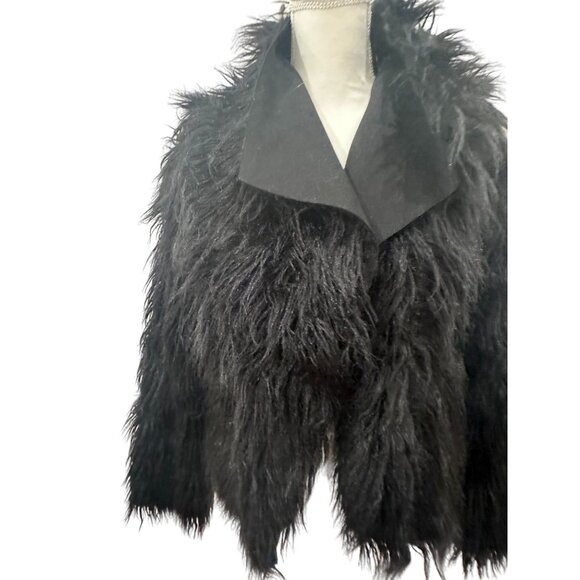 MARRAKECH Black Faux Fur Jacket Coat Size Small NEW New without tags - Picture 2 of 7